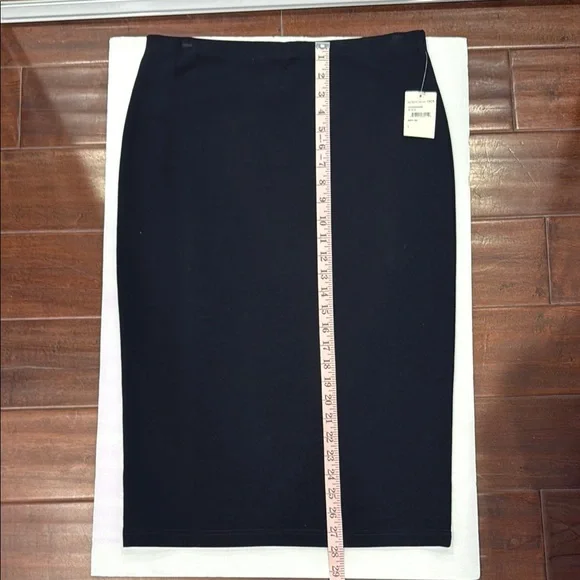 NWT Sanctuary Black Pencil Skirt Large Stretch Elastic Waist Knee Length - Picture 7 of 8
